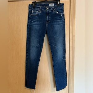 AG Denim | high rise slim straight crop jean